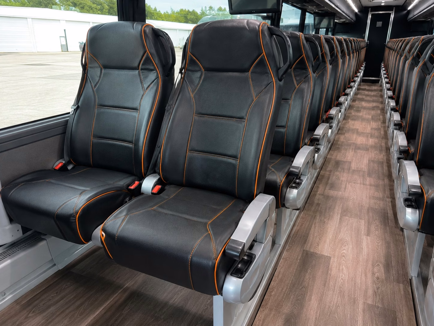 56 passenger charter bus interior