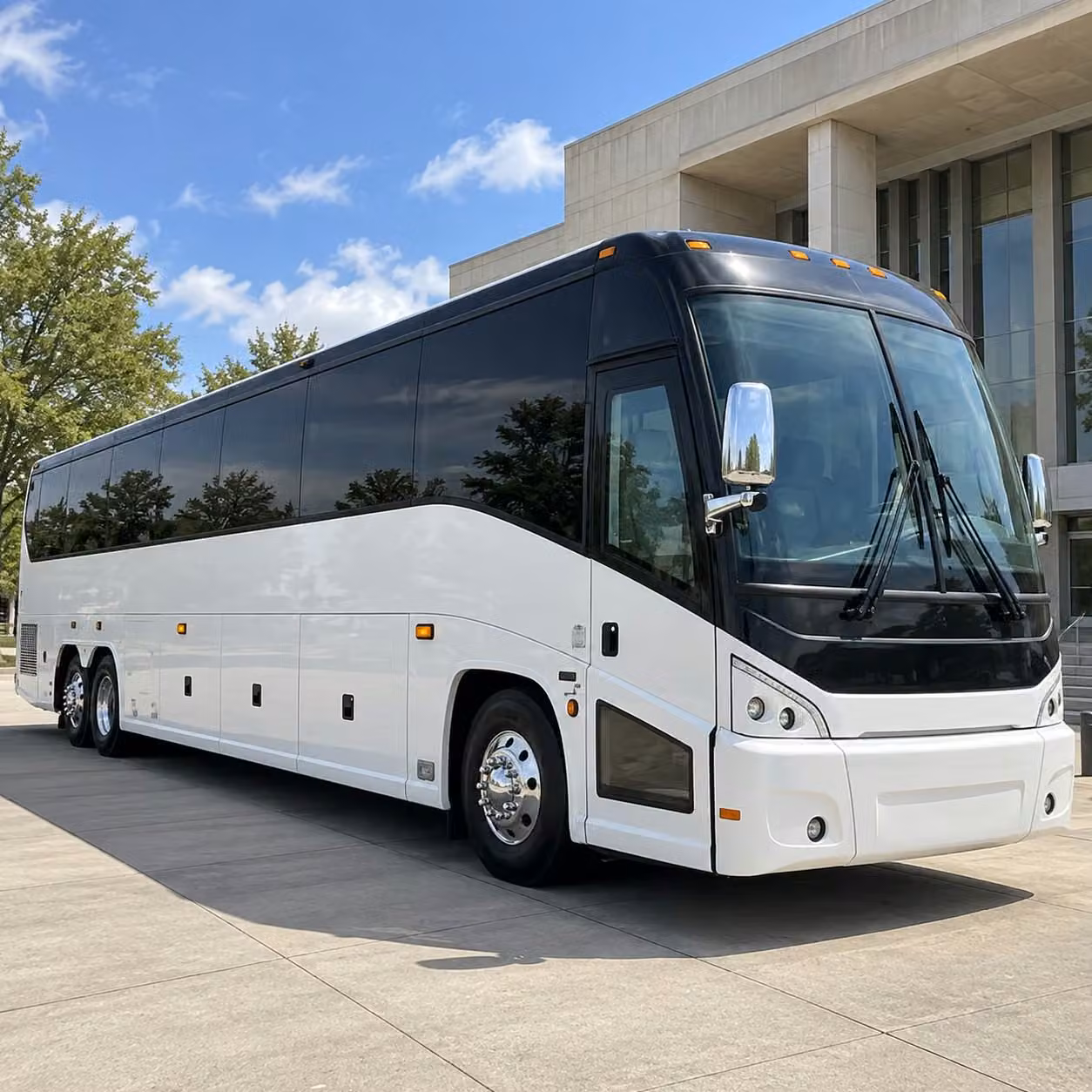 need a full size charter bus for a large austin high school prom group